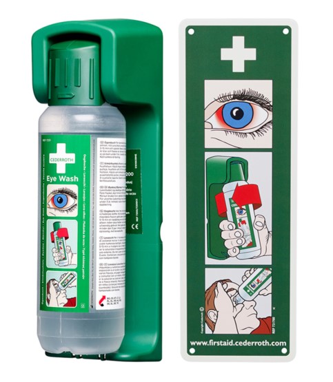 Výplach očí s držákem na zeď Cederroth 500ml