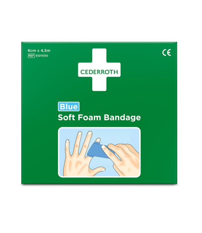 Bandaż z pianki Cederroth Soft Foam Bandage Blue