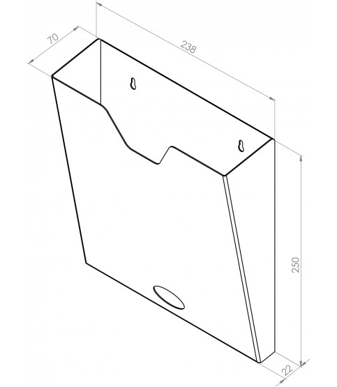 Schránka z narezové oceli na dokumenty