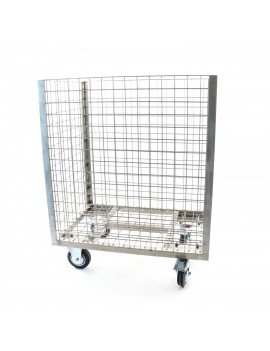Pojízdný mřížový vozík z nerezové oceli