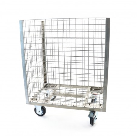 Pojízdný mřížový vozík z nerezové oceli