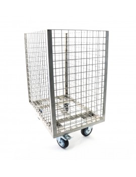Pojízdný mřížový vozík z nerezové oceli