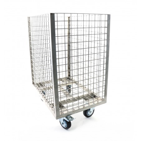 Pojízdný mřížový vozík z nerezové oceli