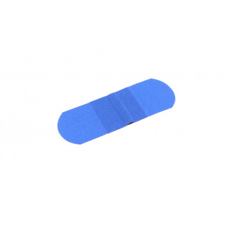 Modré rentgenově detekovatelné náplasti Textile 7,2 x 2,5 cm (100 ks) – VÝPRODEJ
