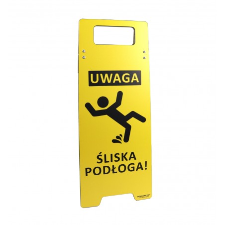 Dibond reklamní stojan – Kluzká podlaha